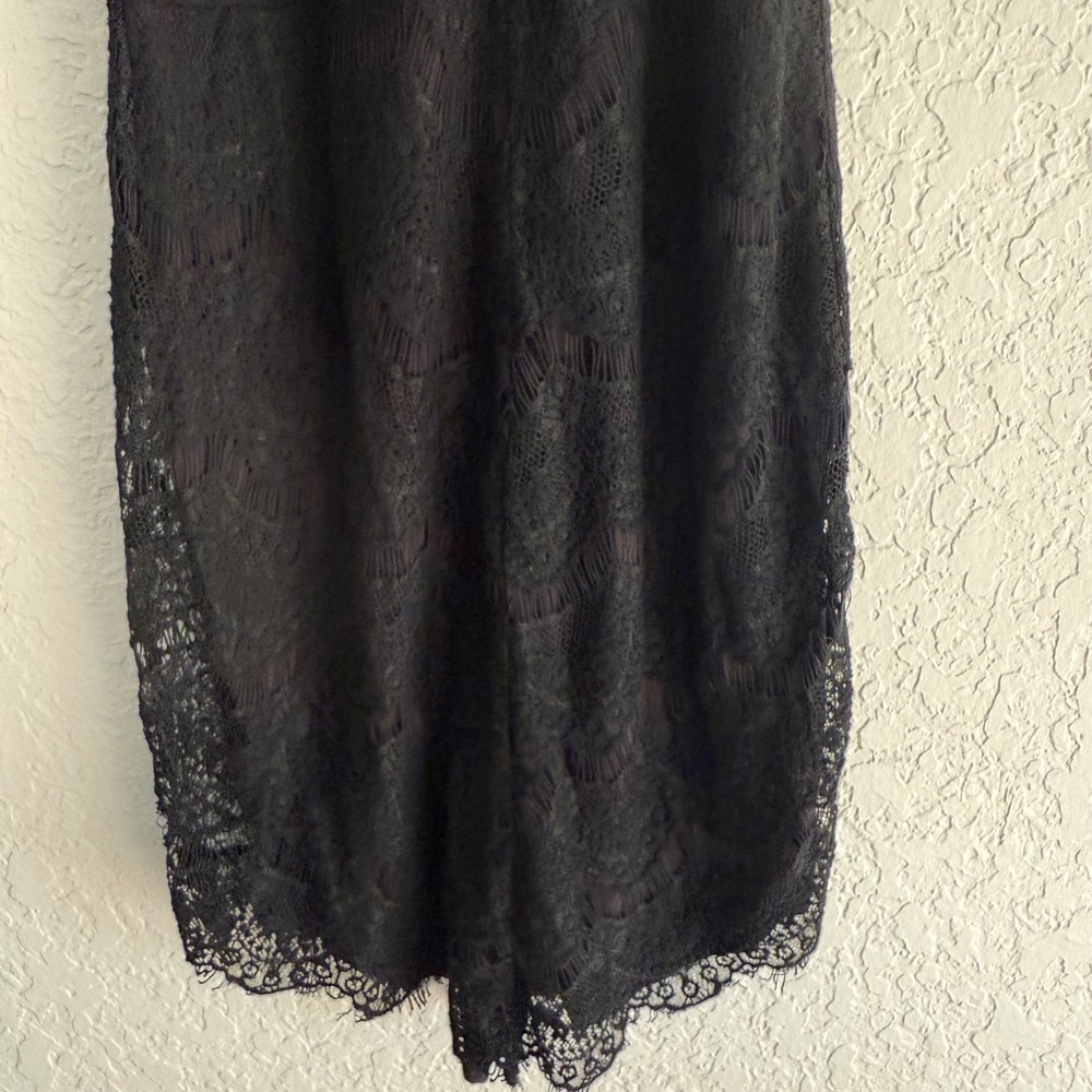 Free People She's Got it Black lace mini dress sleeveless backless sexy - Picture 13 of 16